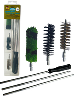 Набор для чистки оружия 20 калибра в ПЛАСТИКОВОМ КЕЙСЕ с металлическим 7мм шомполом в оплетке.
