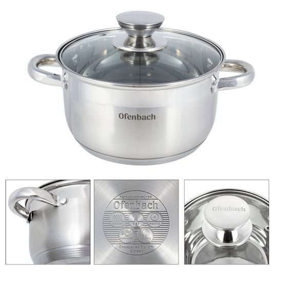 Кастрюля 2,4 л. из нержавеющей стали Ofenbach NB 100512
