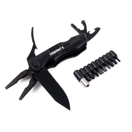 Мультитул (плоскогубцы) &quot;СЛЕДОПЫТ-ARMADA&quot;, 112х35х21 мм, 9 предметов, с набором бит, в чехле, в коро