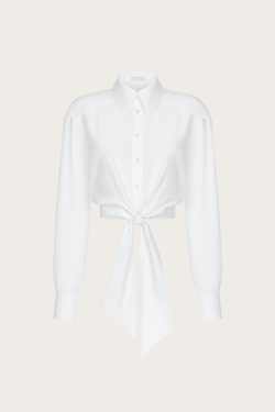 Блуза из молочного шелка