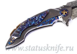 Нож Ron Best knives Damascus Zirconium Full Customфотография - 5