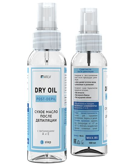 Сухое масло после депиляции 100мл. MILV