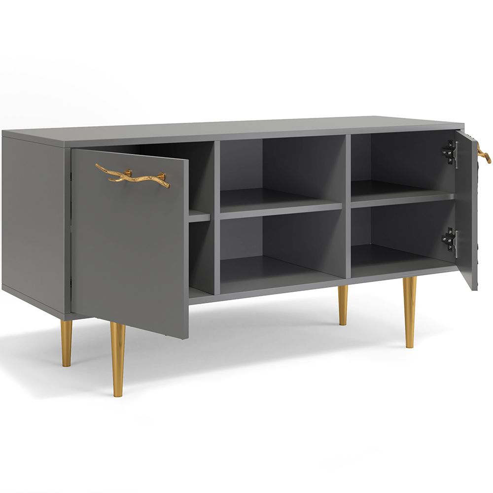 Тумба под ТВ Арт 117см Стайл Серый Голд