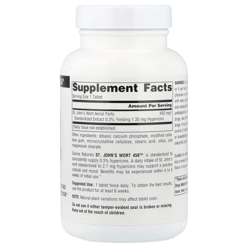 Source Naturals, Зверобой 450 ™, 450 мг, 180 таблеток