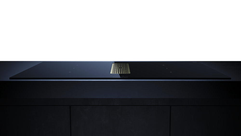 Индукционная варочная панель с вытяжкой Kuppersbusch KMI 9350.0 SR Gold