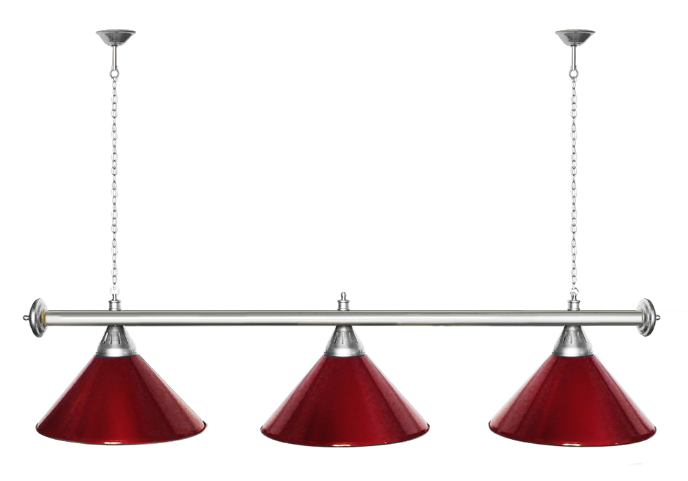 Лампа STARTBILLIARDS 3 пл. (плафоны зеленые,штанга золотая,фурнитура золото)