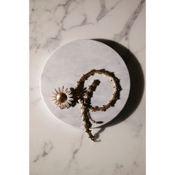 Блюдо сервировочное Marm, Ø30 см, белый мрамор