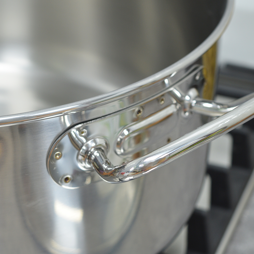 Кастрюля 10л нерж цельнотянутая