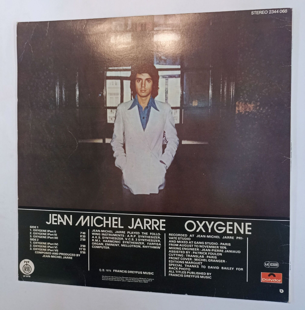Винтажная виниловая пластинка Jean Michel Jarre Oxygene (Yugoslavia 1977)
