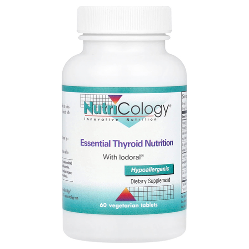 Nutricology, Essential Thyroid Nutrition, с Iodoral®, 60 вегетарианских таблеток