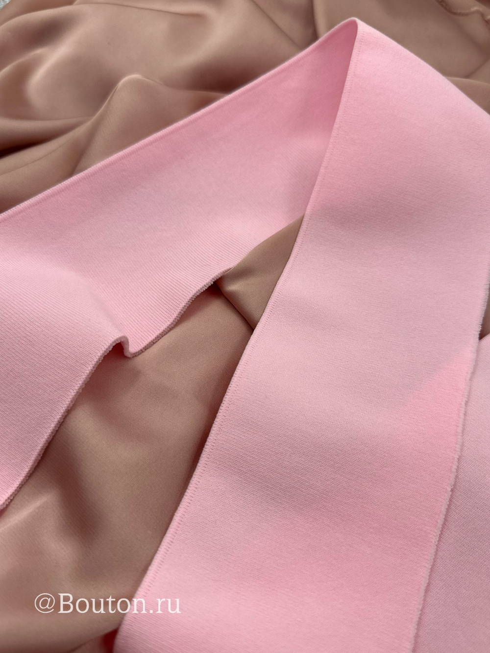 Подвяз трикотажный светло-розовый  0,9 м, ширина 7 см