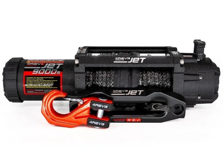 Лебедка автомобильная 4REVO JET 9000s 12В (Синтетический трос)