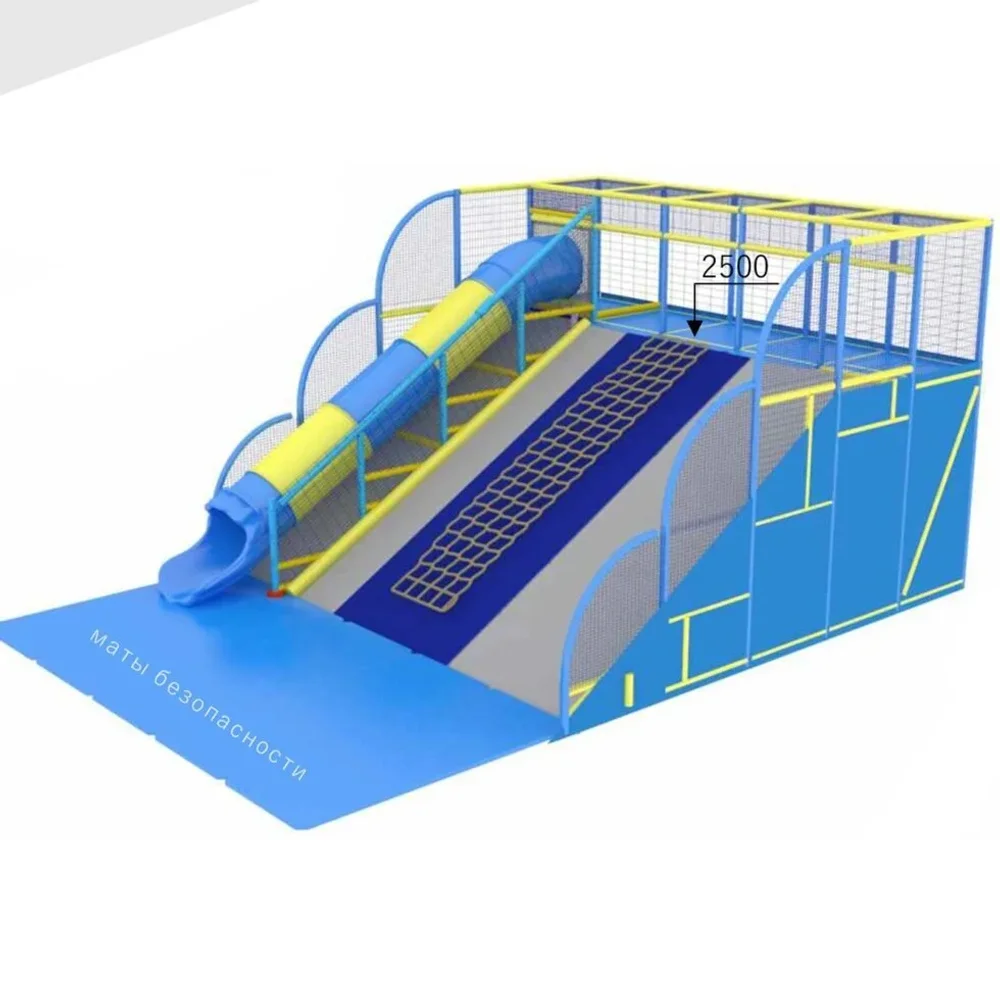 Большой Скалодром-вулкан с горкой (6,1*8,6*4,1 м.)