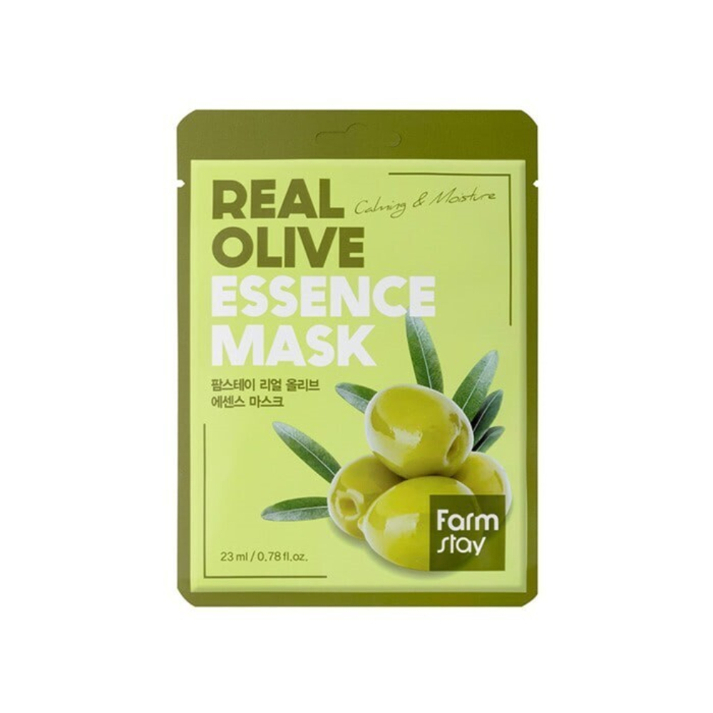 [Farm Stay] Real Olive Essence Mask - Тканевая маска для лица с экстрактом оливы, 23 мл