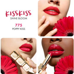 GUERLAIN KissKiss Shine Bloom - Блестящая помада оттенок 775 Poppy Kiss, 3 g
