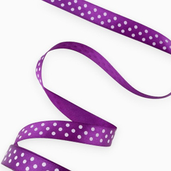 Атласная лента в горошек 25 мм