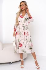 Платье Мила (розовый/маки) Р11-1207/5 Nikol (Уценка)