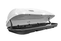 Автобокс на крышу автомобиля "Turino Medium Luxe" двусторонее открывание (белый) / PT-Group