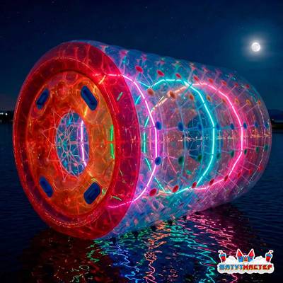 Водная труба аттракцион «Огненный цилиндр», трёхместный, ПВХ, 2,4×2,2×2,2 м