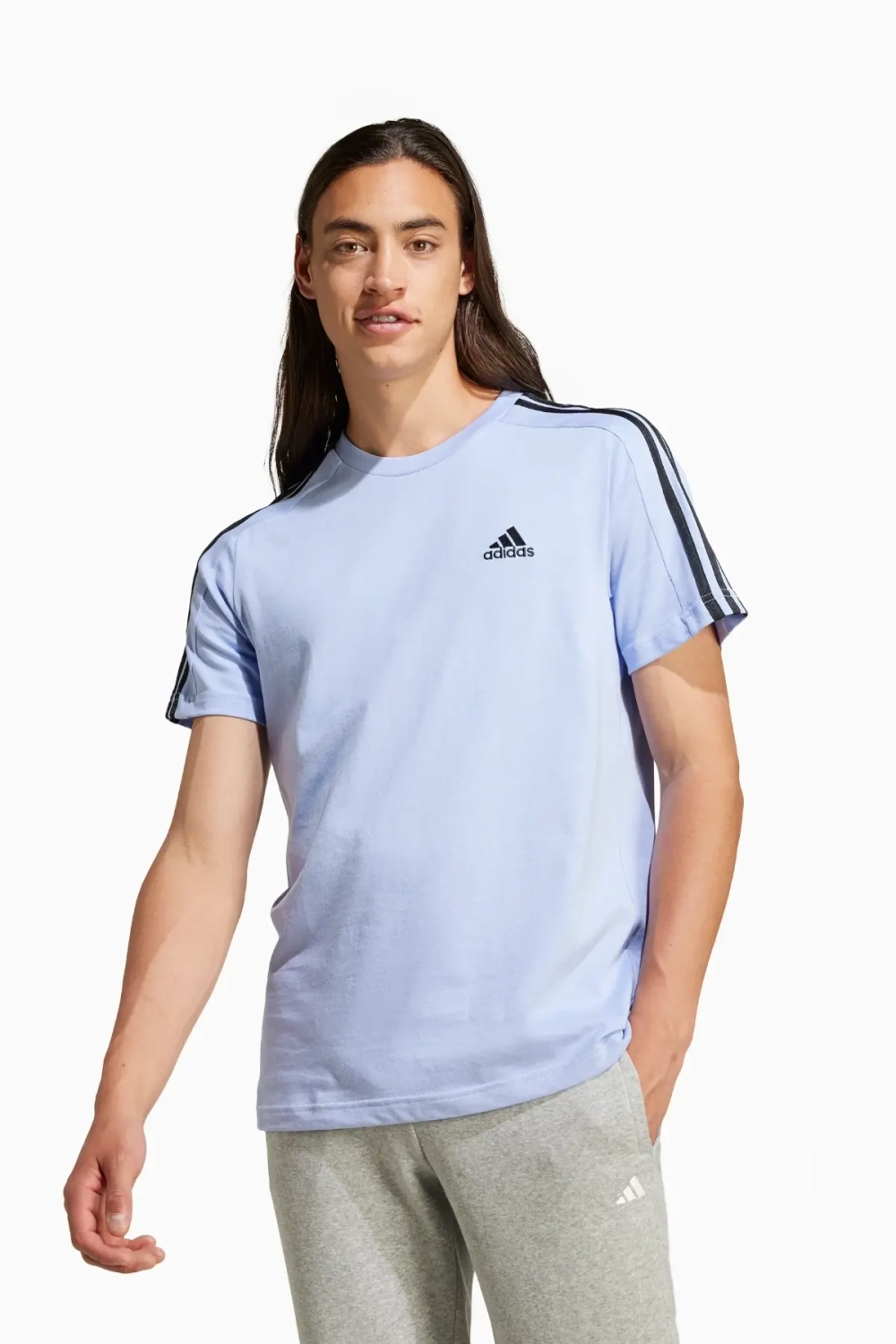 Футболка adidas Essentials Single 3S Tee - синий