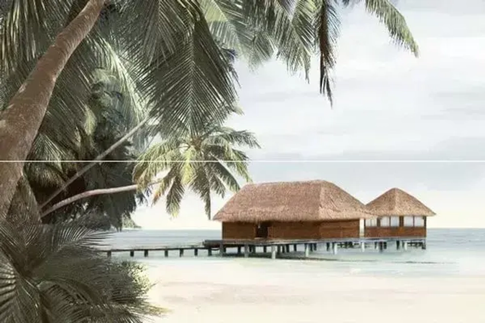 Панно ALMA Ceramica PWU11ALD4 Ailand 40x60 микс глянцевое морские мотивы