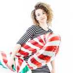 Шар (39''/99 см) Фигура, Леденец трость, Красный/Зеленый, 1 шт.