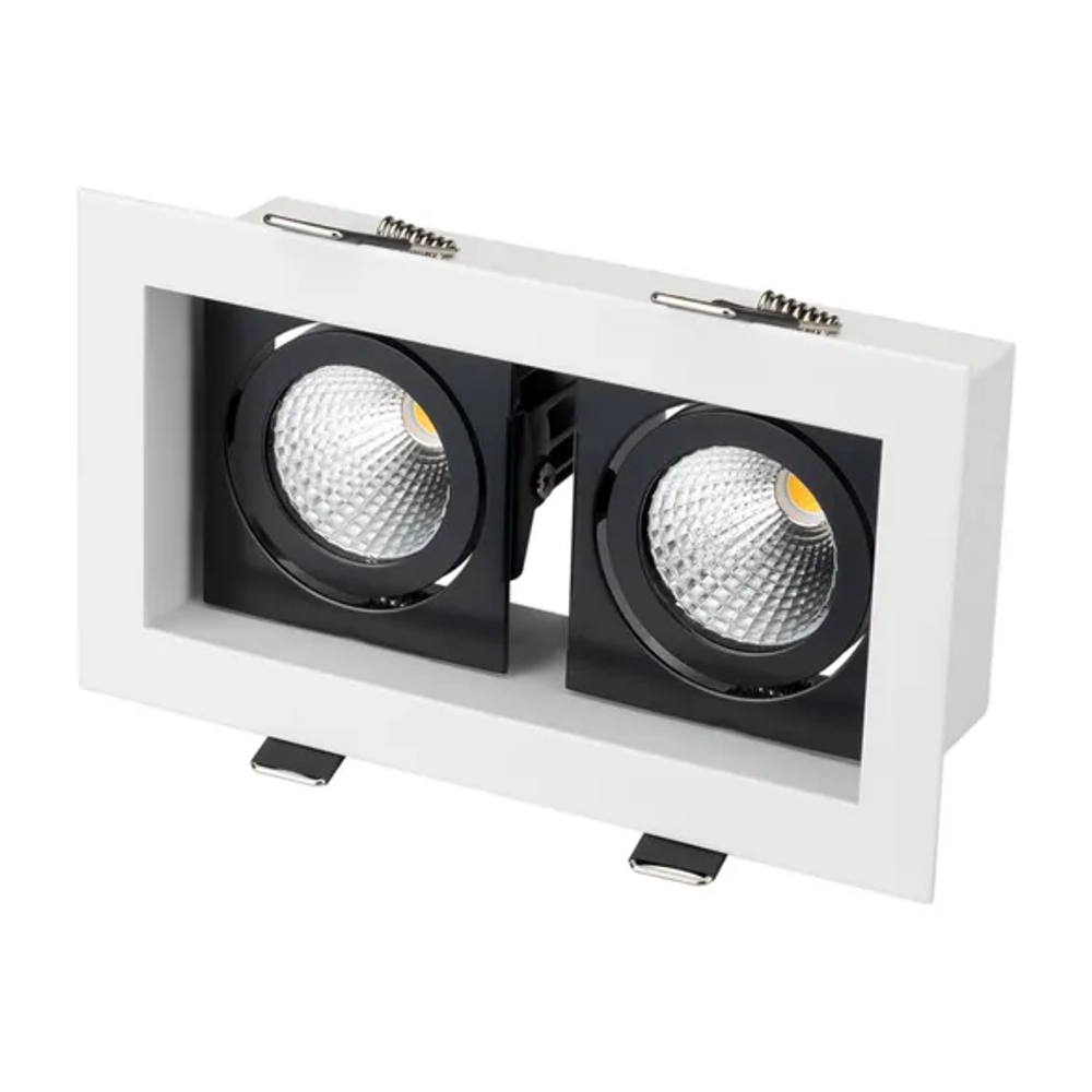 Светильник CL-KARDAN-S180x102-2x9W Day (WH-BK, 38 deg) (Arlight, IP20 Металл, 3 года) 024129
