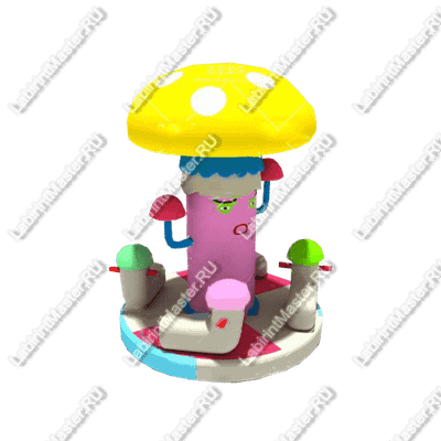 Электрическая карусель детская 4KIDS "Гриб"