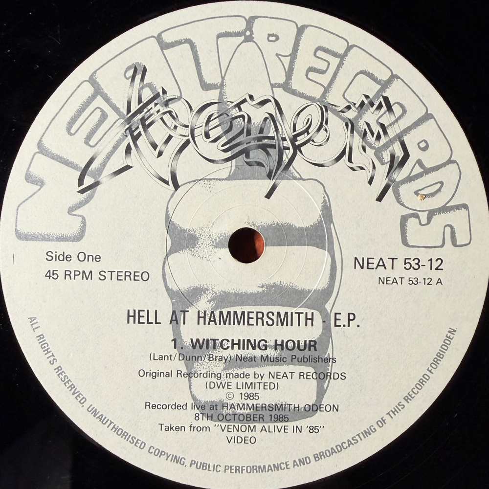 Venom - Hell At Hammersmith (Англия 1985г.) EP Т