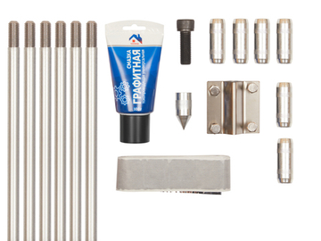 Комплект заземления 1х9 метров из оцинкованной стали  (6х1500 мм, D-16мм)