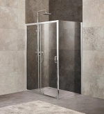 Душевой уголок BelBagno UNIQUE-AH-1-120/135-80-C-Cr 135х80 стекло прозрачное/профиль хром