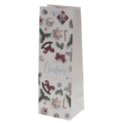 GAEM Пакет подарочный (бумага 210г/м2, блок 12шт), L12 W10 H35 см, 4в.