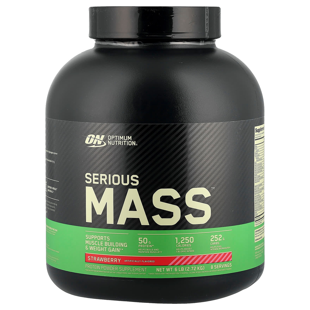 Optimum Nutrition, Serious Mass™, с клубничным вкусом, 2,72 кг (6 фунтов)