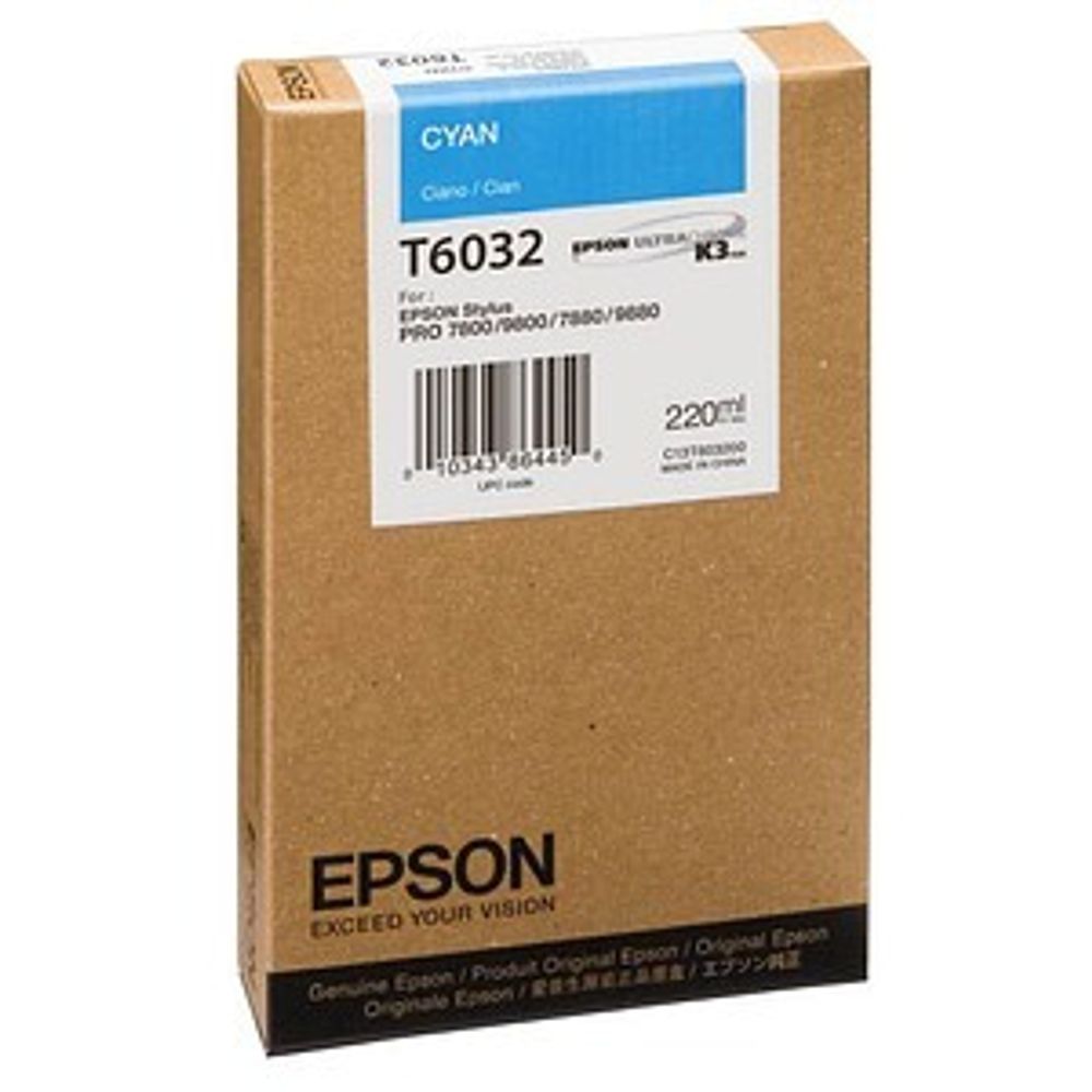 Картридж EPSON T6032 голубой для Stylus Pro 7880/9880