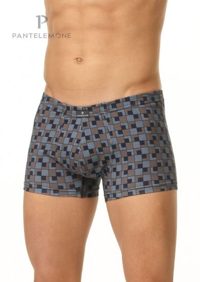 Трусы мужские боксеры Pantelemone PMH-1359, клетка синяя