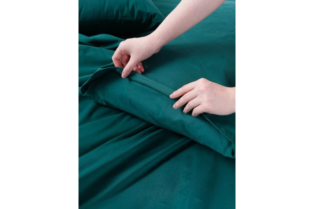 Постельное белье GoodNight Сатин Делюкс 1,5 сп. (с нав. 50х70) изумруд