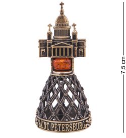 AM-4182 Колокольчик «Исаакиевский собор» (латунь, янтарь)