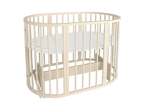 Кровать детская Indigo Simple 7в1 с поперечным маятником слоновая кость