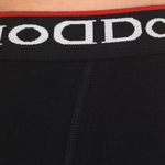 Черные мужские трусы-боксеры с пришивной брендированной резинкой (Размер: S) (Цвет: черный)