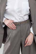 ТОНКИЙ РЕМЕНЬ С ЗАМОЧКОМ TAUPE|NUDE