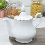 Чайник заварочный 0,8л форма Романс Заводной край золотом