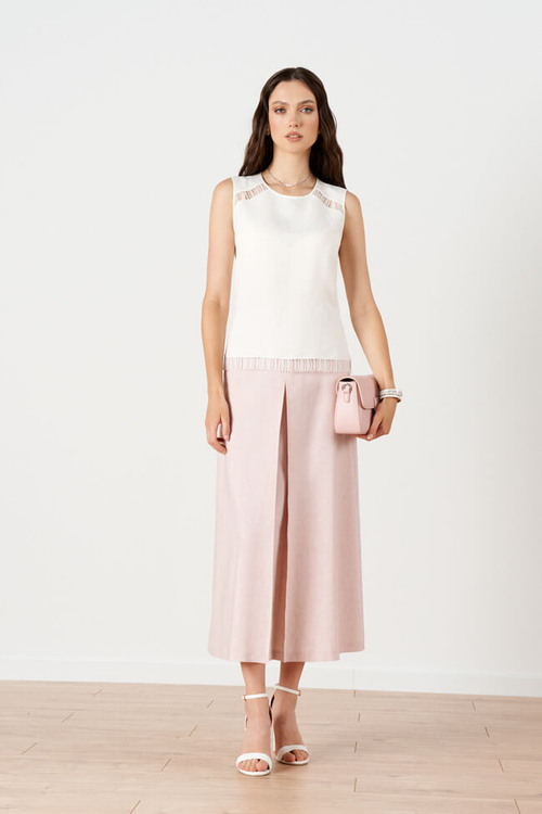 4889 Юбка женская (розовый меланж)