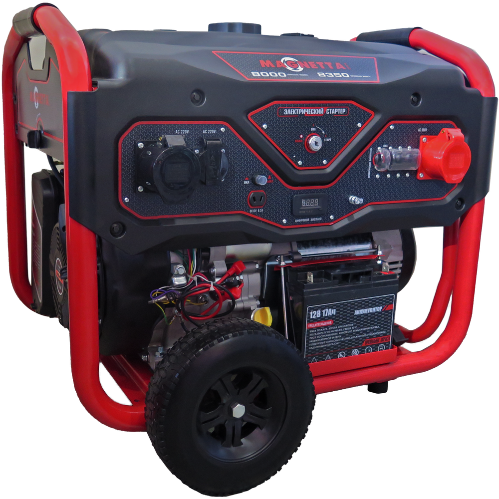 Magnetta, GFE11000D, Бензиновый генератор 8 кВт, 220 В / 380 В, шт