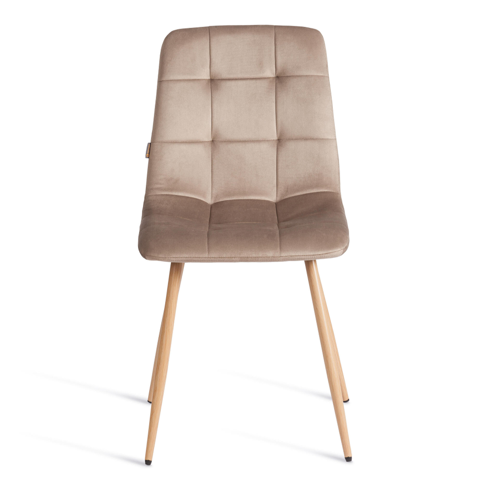 Стул CHILLY (mod. JSC-220) Велюр/металл , 44,5х52,5х88 см, Beige (бежевый) HLR8 / натуральный
