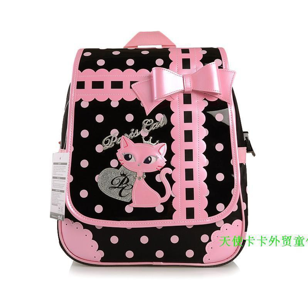Рюкзак детский с бантом и аппликацией кошек