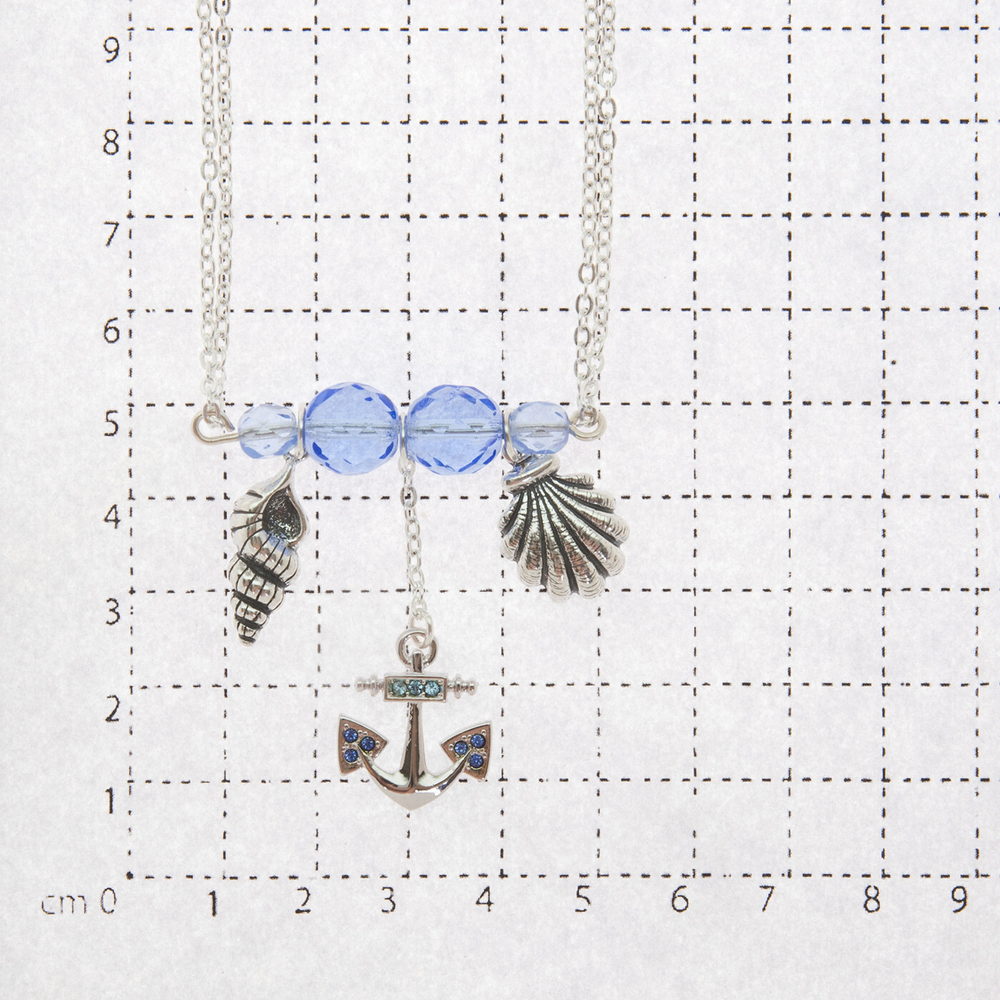 "Винарос" колье в серебряном покрытии из коллекции "Composition" от Jenavi с замком карабин