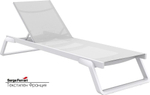 Шезлонг-лежак металлический Siesta Contract Tropic, белый