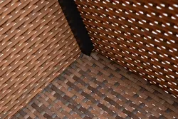 "Лунго" кашпо для цветов большое плетеное из искусственного ротанга, цвет коричневый