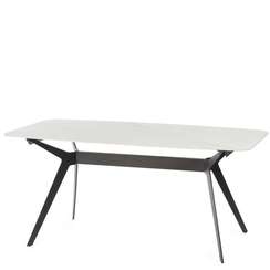 Обеденный стол Scarlet 160х80 см, светло-серая керамика