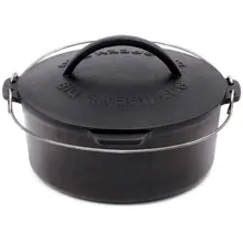 Чугунная кастрюля с крышкой, 5.2 л, 27 см, Big Green Egg